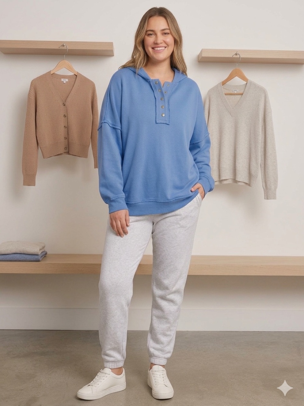 Dokotoo NWT women’s Oversized Henley Pullover Sweatshirt - Women